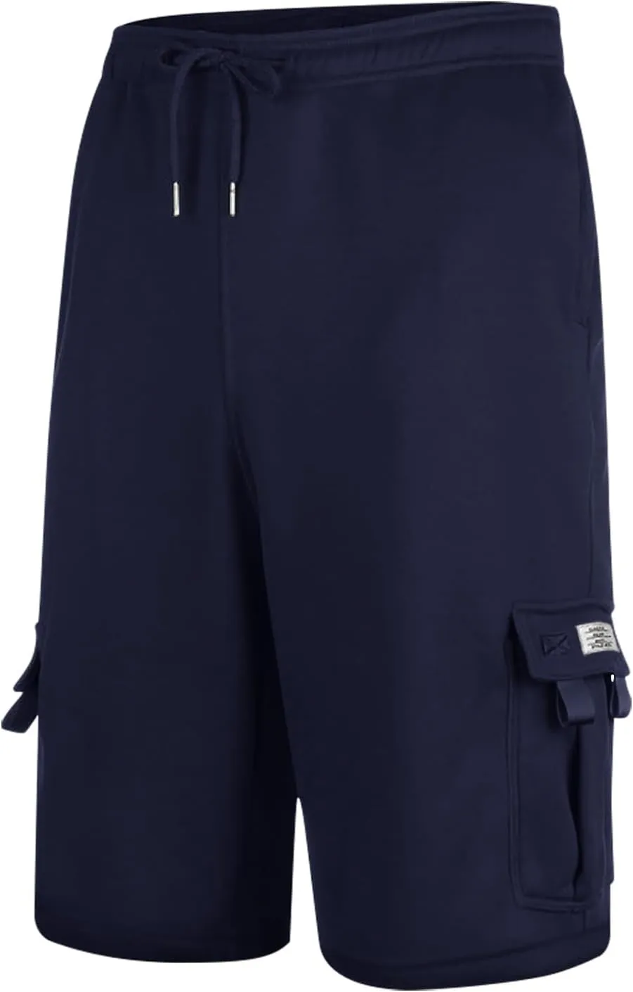 Mens Cargo Sweat Shorts Casual Drawstring Elastic Waist Athletic Workout Gym Jogger Shorts with Multi Pockets