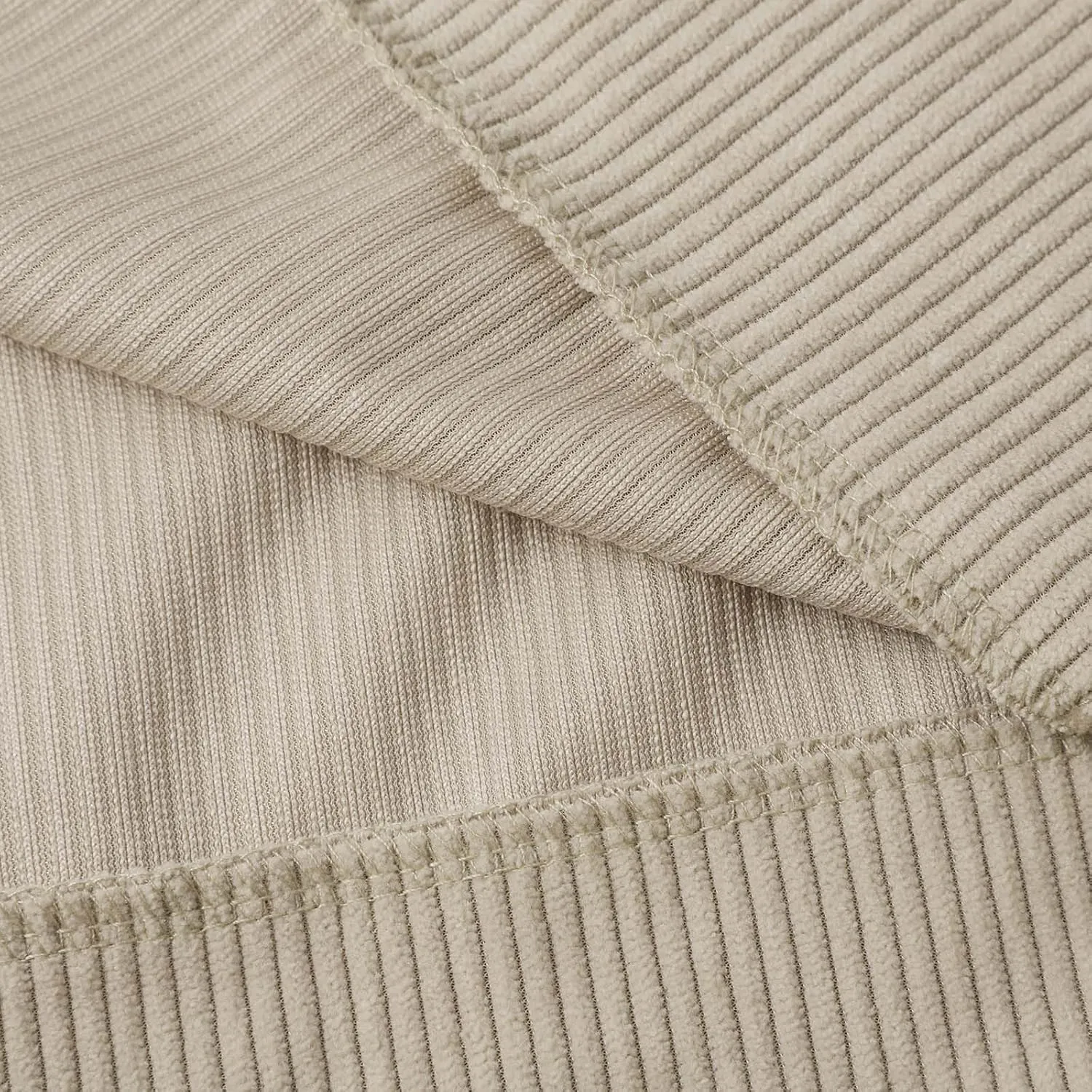 Mens Corduroy Shirt Lapel Collar Button Up Pullover Mock Neck Long Sleeve Sweaters Polo Sweatshirts with Elbow Patches