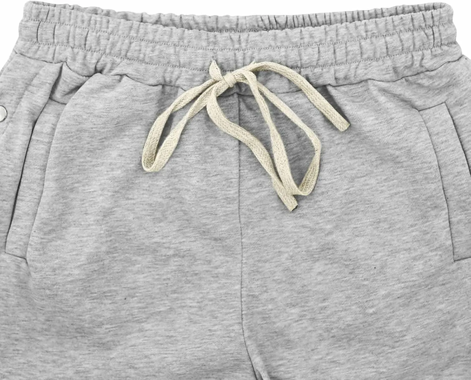 Men's Flared Fleece Sweatpants Baggy Button Bell Bottom Joggers Pant Casual Fashion Drawstring Waist Gym Workout Pant