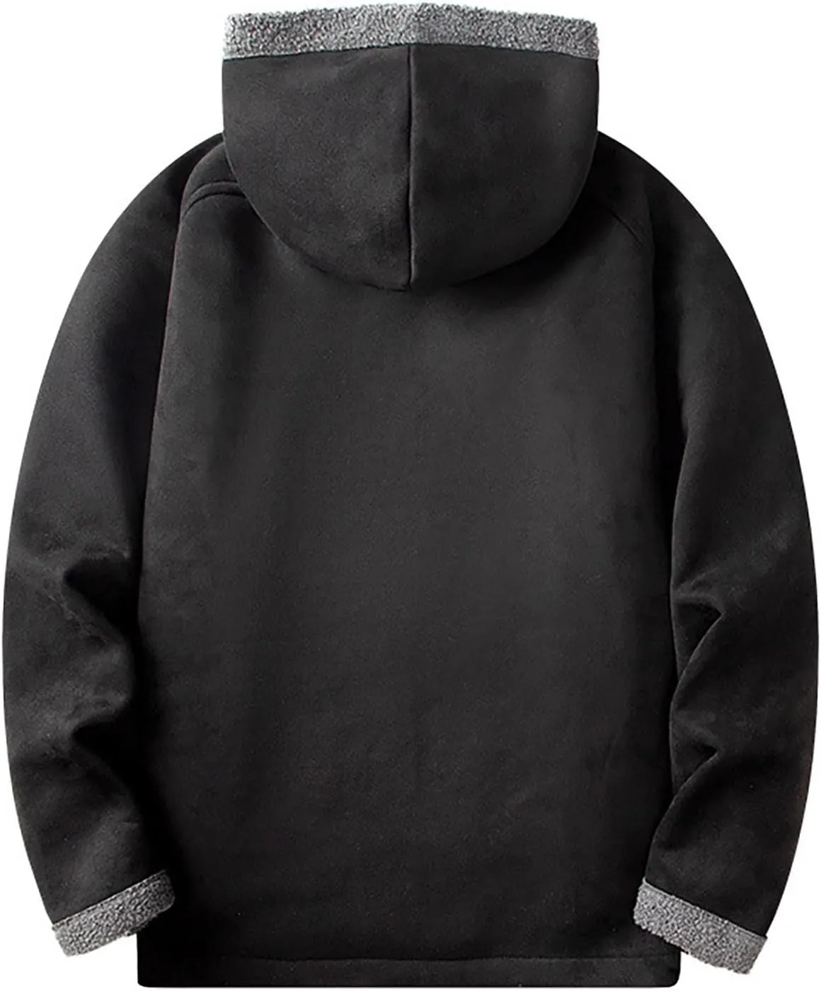 Men's Fleece Heavyweight Full Zip Hoodies Thicken Sherpa Lined Sweatshirt Slim Fit Winter Warm Hooded Jackets Outwear