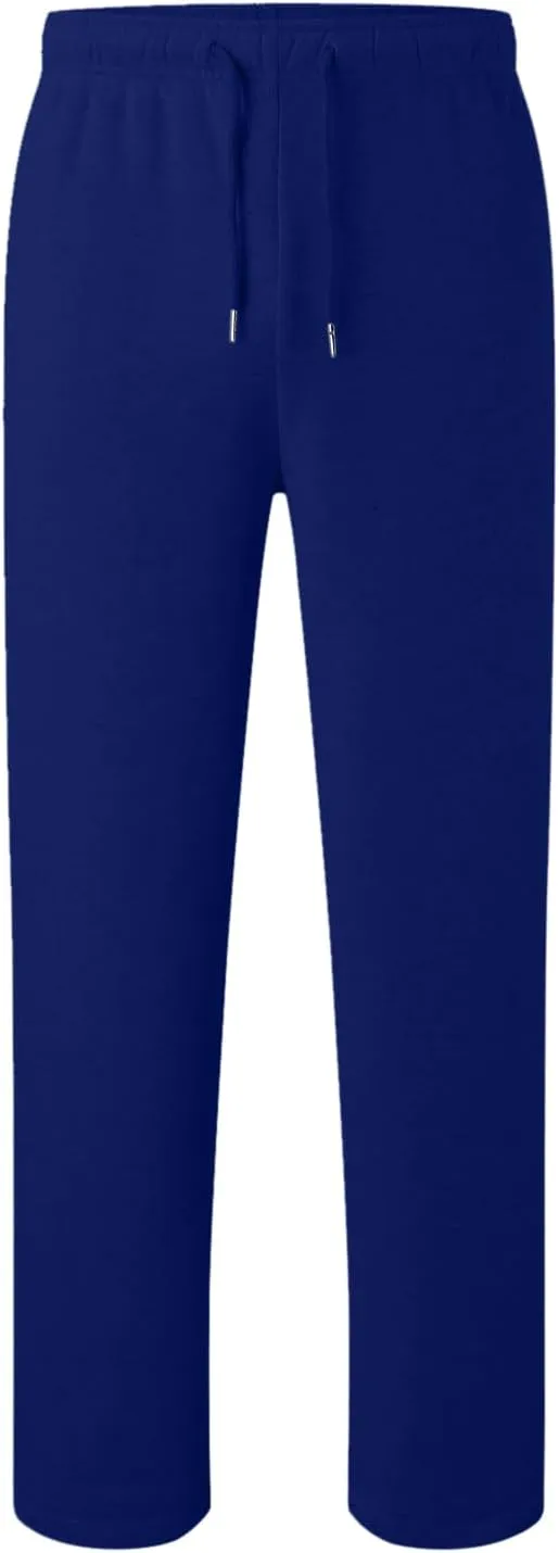Mens Fleece Lined Joggers Pants Wide Leg Sweatpants Baggy Workout Pants Elastic Waist Cargo Pants Warm Running Pants