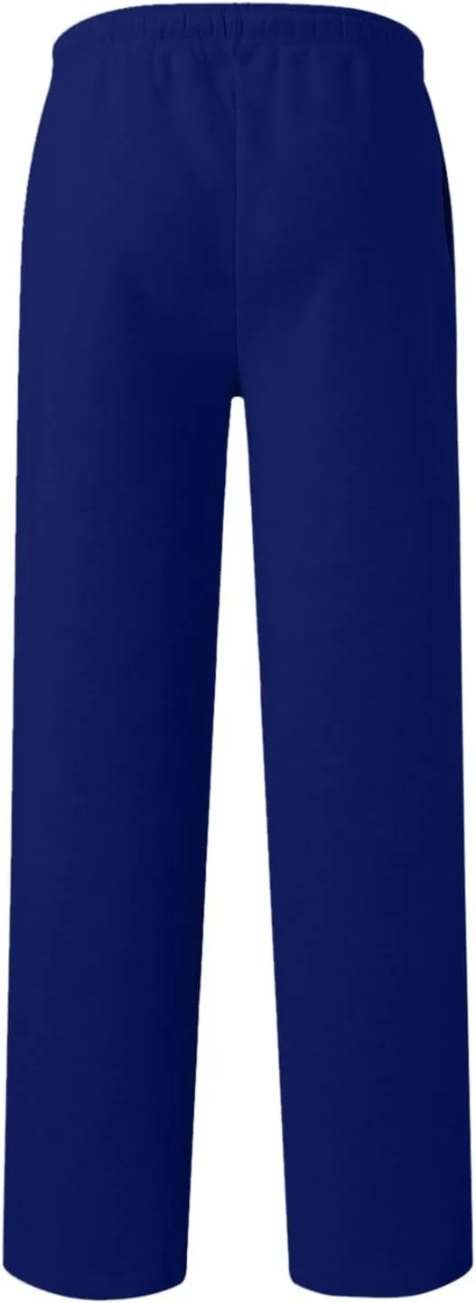 Mens Fleece Lined Joggers Pants Wide Leg Sweatpants Baggy Workout Pants Elastic Waist Cargo Pants Warm Running Pants