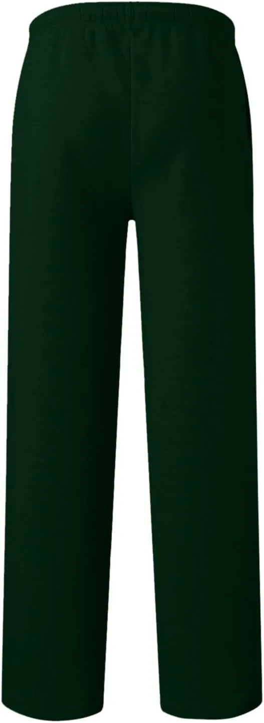 Mens Fleece Lined Sweatpants Baggy Joggers Pants Wide Leg Workout Pants Elastic Waist Cargo Sweatpants Casual Bottoms