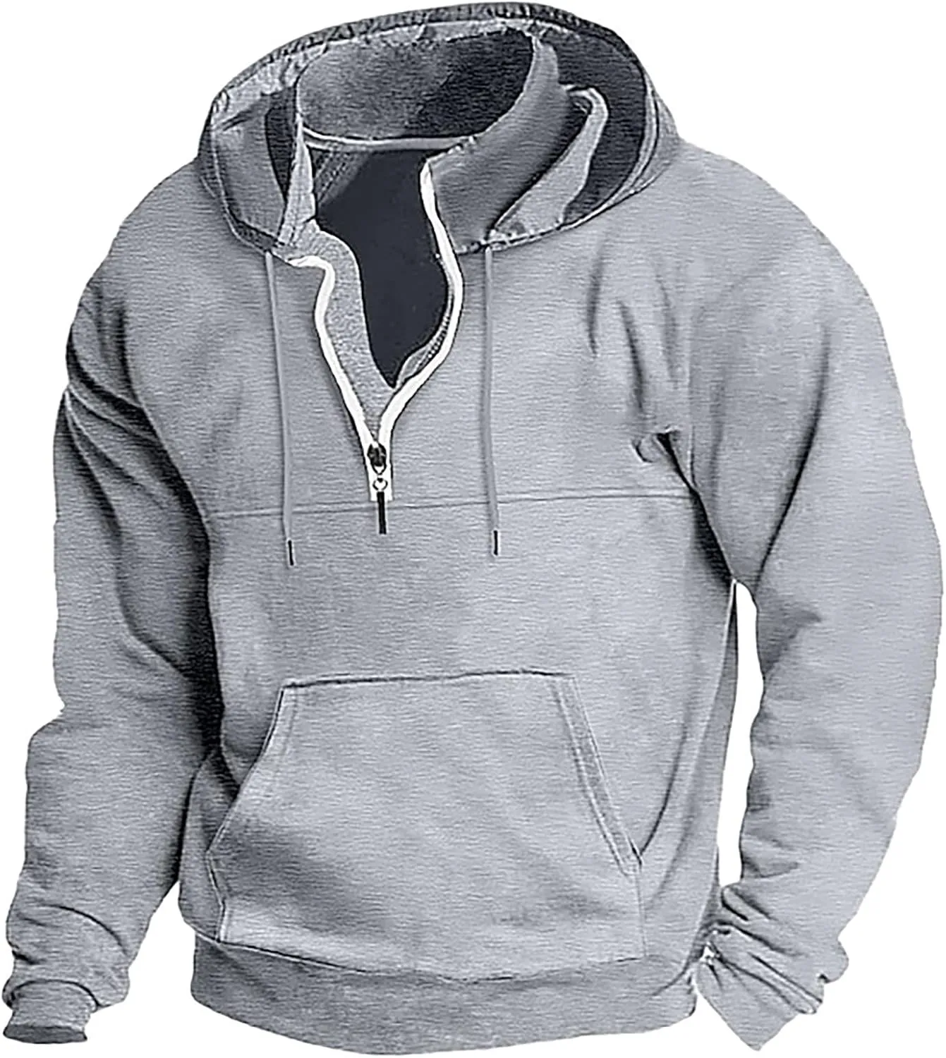 Men's Hooded Sweatshirts Long Sleeve Unisex Hooded Sweater Heart Shaped Printed Zipper With Plush Insulation Hooded