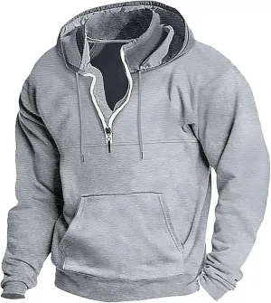 Men's Hooded Sweatshirts Long Sleeve Unisex Hooded Sweater Heart Shaped Printed Zipper With Plush Insulation Hooded