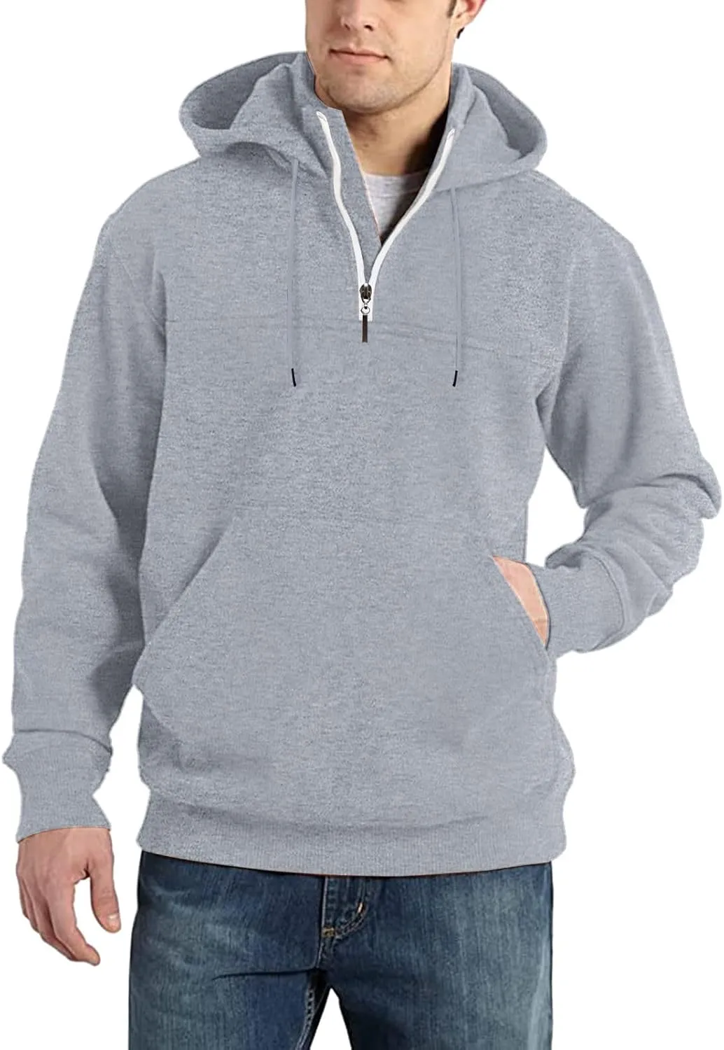 Men's Hooded Sweatshirts Long Sleeve Unisex Hooded Sweater Heart Shaped Printed Zipper With Plush Insulation Hooded