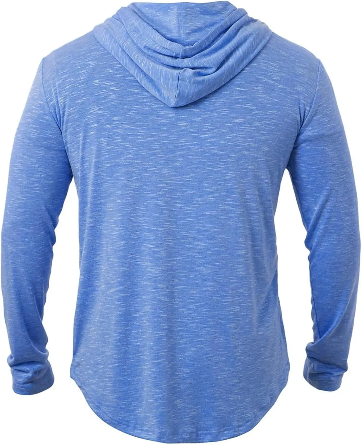 Mens Hooded T Shirts Long Sleeve Moisture Wicking Sports Tops Workout Crew Neck Classic Plain High Performance Shirt