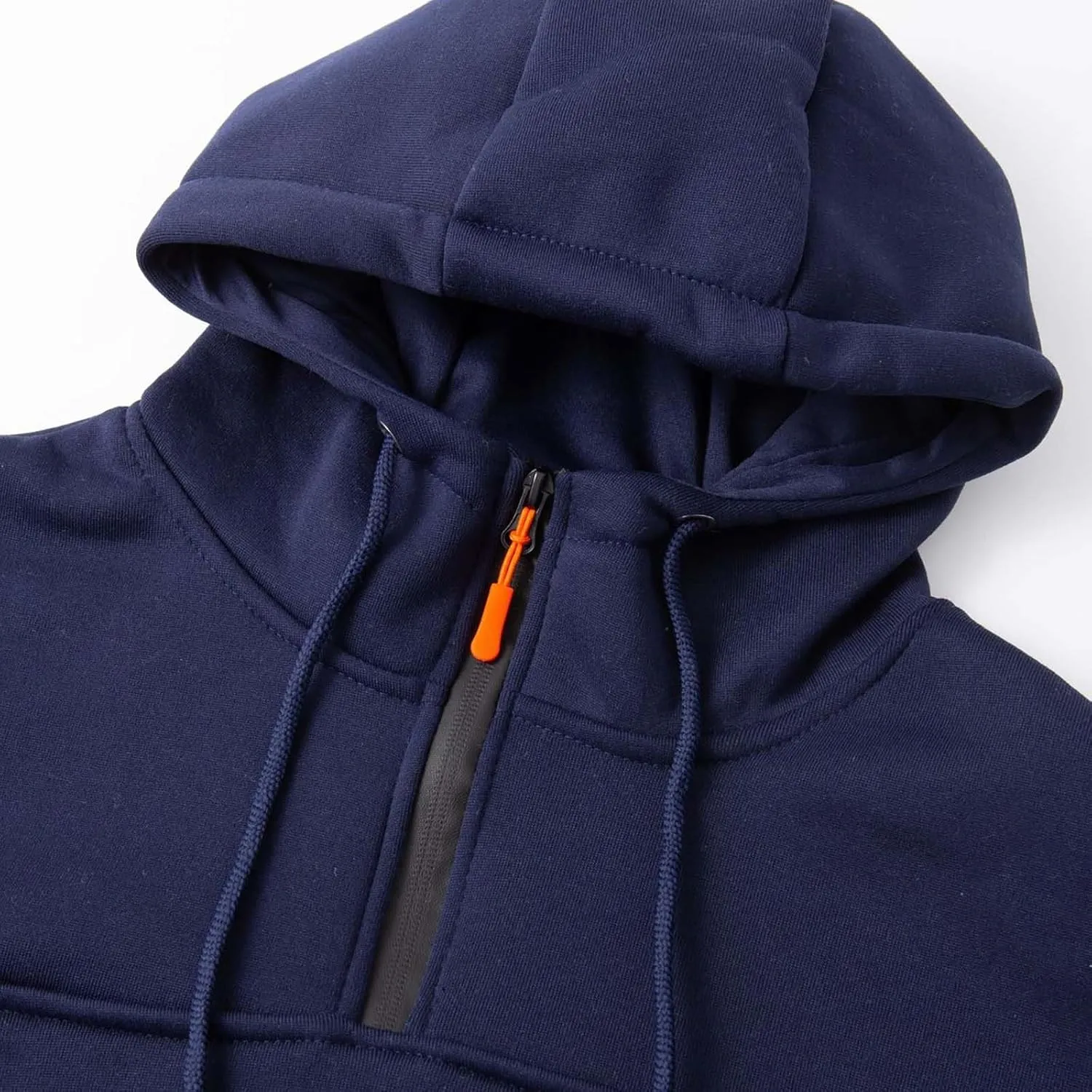 Mens Hoodies Pullover 2024 Fall Hooded Sweatshirt Quarter Zipper Drawstring Hoodie Outdoor Casual Half Zip Sweatshirts