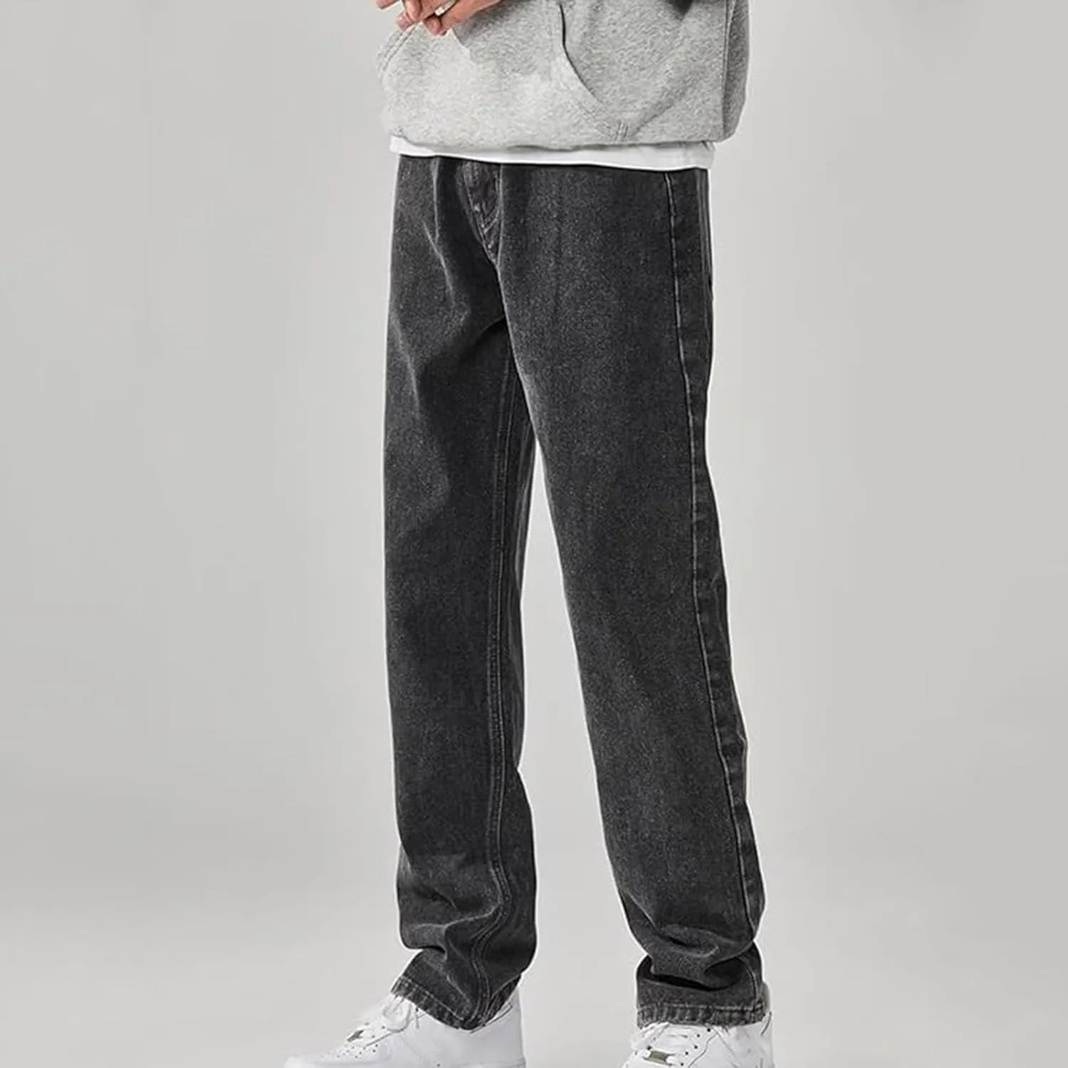 Mens Jeans Comfort Flex Waist Relaxed Fit Jean Men's Slim Fit Straight Leg Jean Fit Straight Leg Stretch Jeans for Men Pants