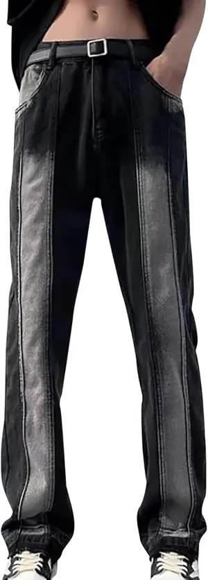 Mens Jeans Comfort Stretch Denim Straight Leg Relaxed Fit Jeans for Men Fit Cotton Jean Jean Pants for Men Mens