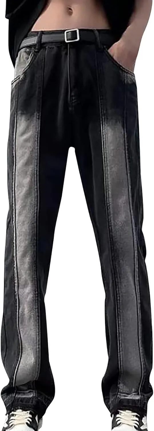 Mens Jeans Comfort Stretch Denim Straight Leg Relaxed Fit Jeans for Men Fit Cotton Jean Jean Pants for Men Mens