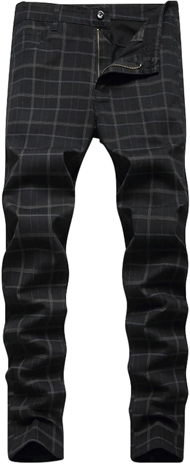 Mens Jeans Regular Fit Athletic Fit Jeans Comfort Stretch Denim Jeans Loose Embroidery Hip Hop Dance Denim Pants