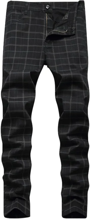Mens Jeans Regular Fit Athletic Fit Jeans Comfort Stretch Denim Jeans Loose Embroidery Hip Hop Dance Denim Pants