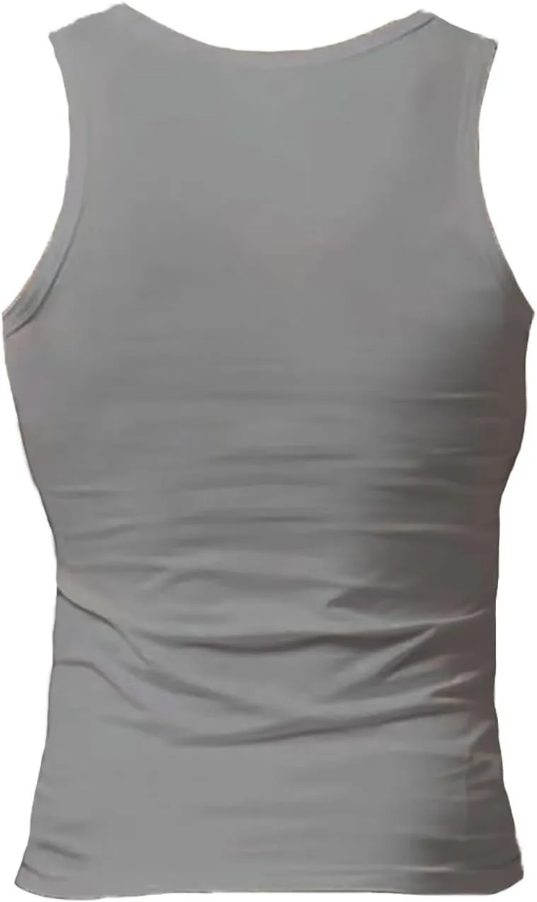Mens Knit Sleeveless Tank Tops Shirt Cardigan Sleeveless Shirt Men'S Sports Tops Bodybuilding Fitness Sleeveless