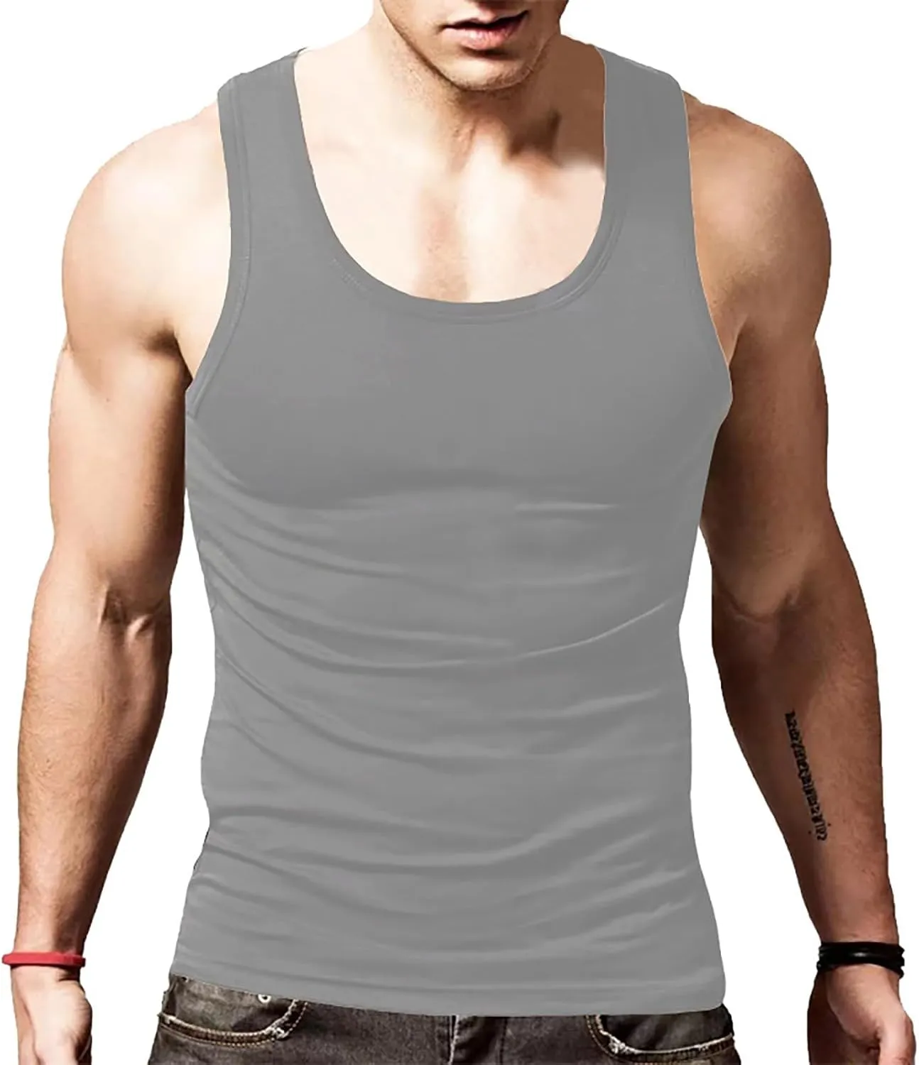 Mens Knit Sleeveless Tank Tops Shirt Cardigan Sleeveless Shirt Men'S Sports Tops Bodybuilding Fitness Sleeveless