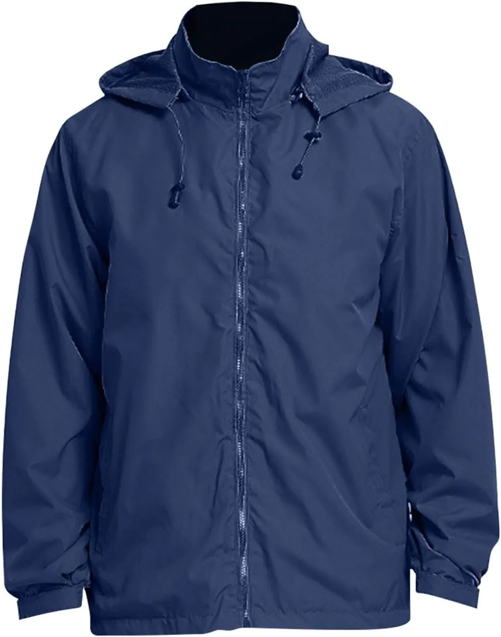 Mens Rain Jacket Mesh Breathable Lightweight Raincoat Waterproof with Removable Hood Windbreaker Travel Hiking Jacket