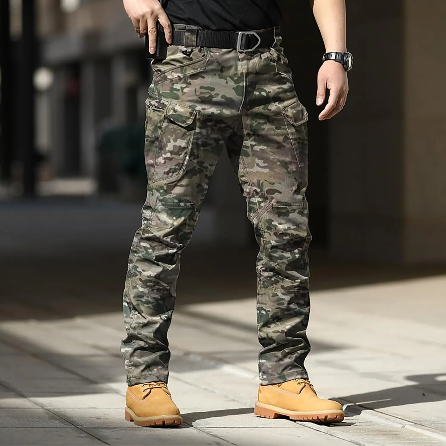 Mens Resort Wear 2025 Camo Cargo Pants Y2k Men Baggy Camouflage Pants Oversized Joggers Trousers Sweatpants with Pockets