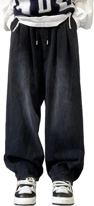 Men's Stretchy Ripped Jeans Distressed Patchwork Denim Pants Straight Leg Comfortable