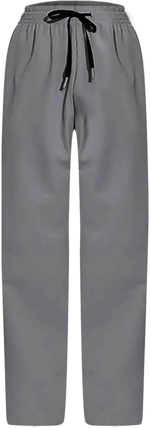 Mens Sweatpants Joggers Quick Dry Hiking Pants Lightweight Breathable Drawstring Straight Leg Casual Pant with Pocket