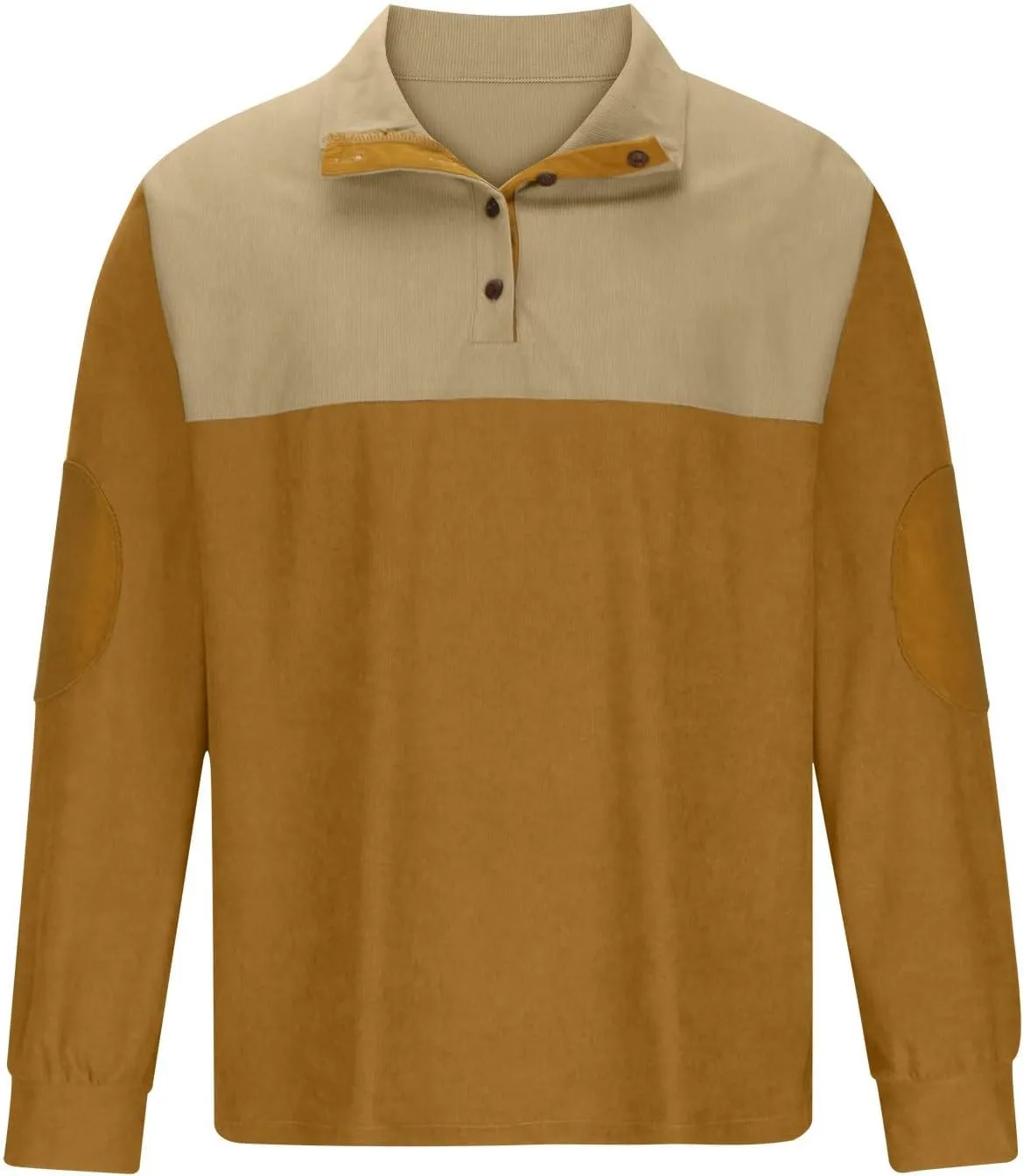 Mens Sweatshirt Button Collar Pullover Hoodies Casual Long Sleeve Crewneck Sweatshirts Lightweight Big and Tall Hoodie