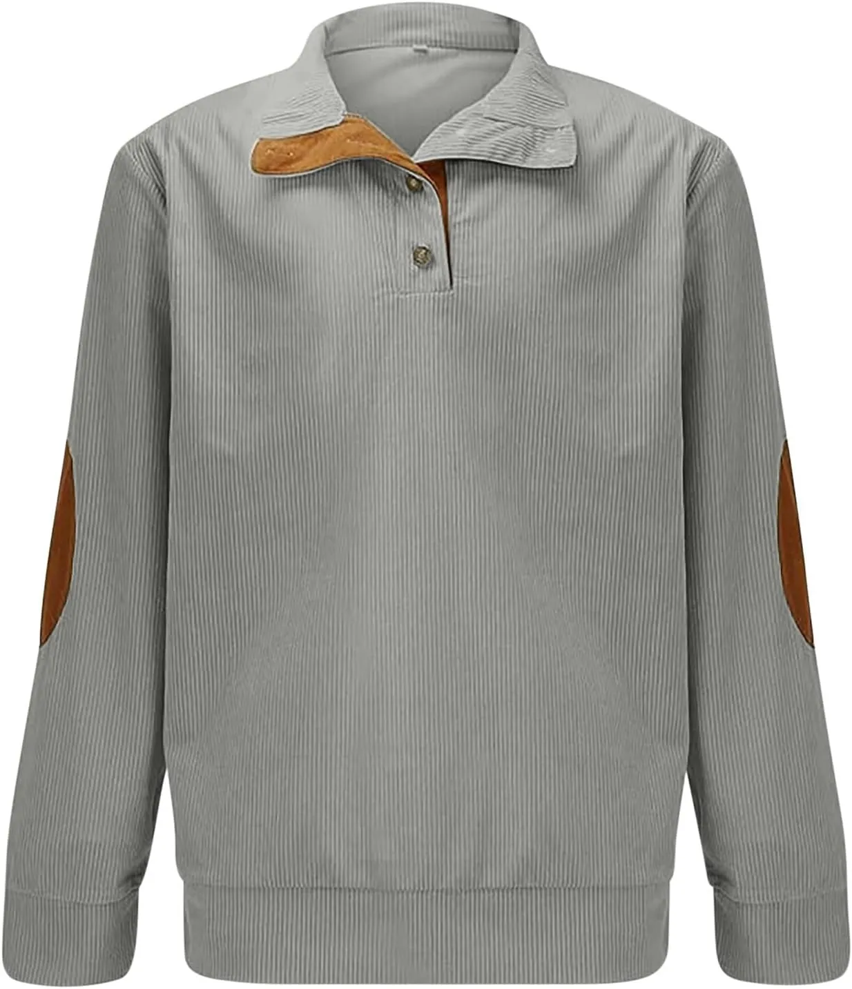 Mens Sweatshirt Button Collar Pullover Hoodies Casual Long Sleeve Crewneck Sweatshirts Lightweight Big and Tall Hoodie