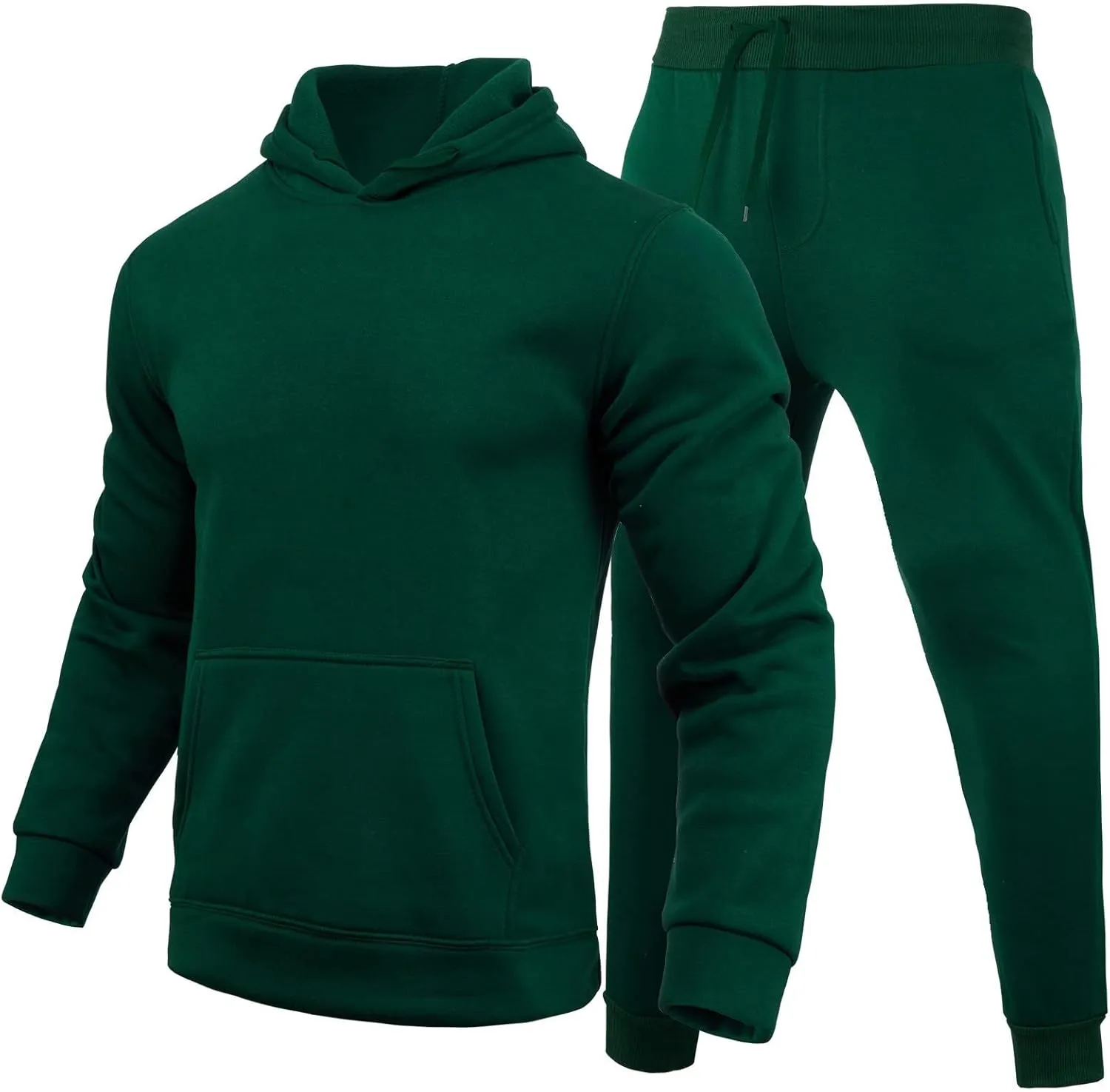 Mens Tracksuit 2 Piece Hoodie Splicing Zipper Sweater Pants Sports Suit Color Block Hoodies and Sweatpants Set