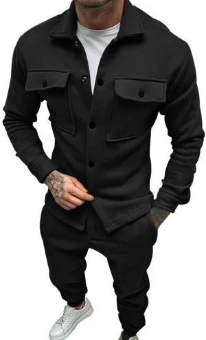 Mens Tracksuit 2 Piece Hoodie Splicing Zipper Sweater Pants Sports Suit Color Block Hoodies and Sweatpants Set
