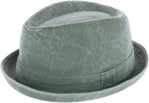 Men's Washed Denim Cotton Fedora Hat