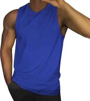 Men's Workout Tank Tops Quick Dry Sleeveless Bodybuilding Muscle Tees Athletic Gym Running Swim Beach Training Shirts