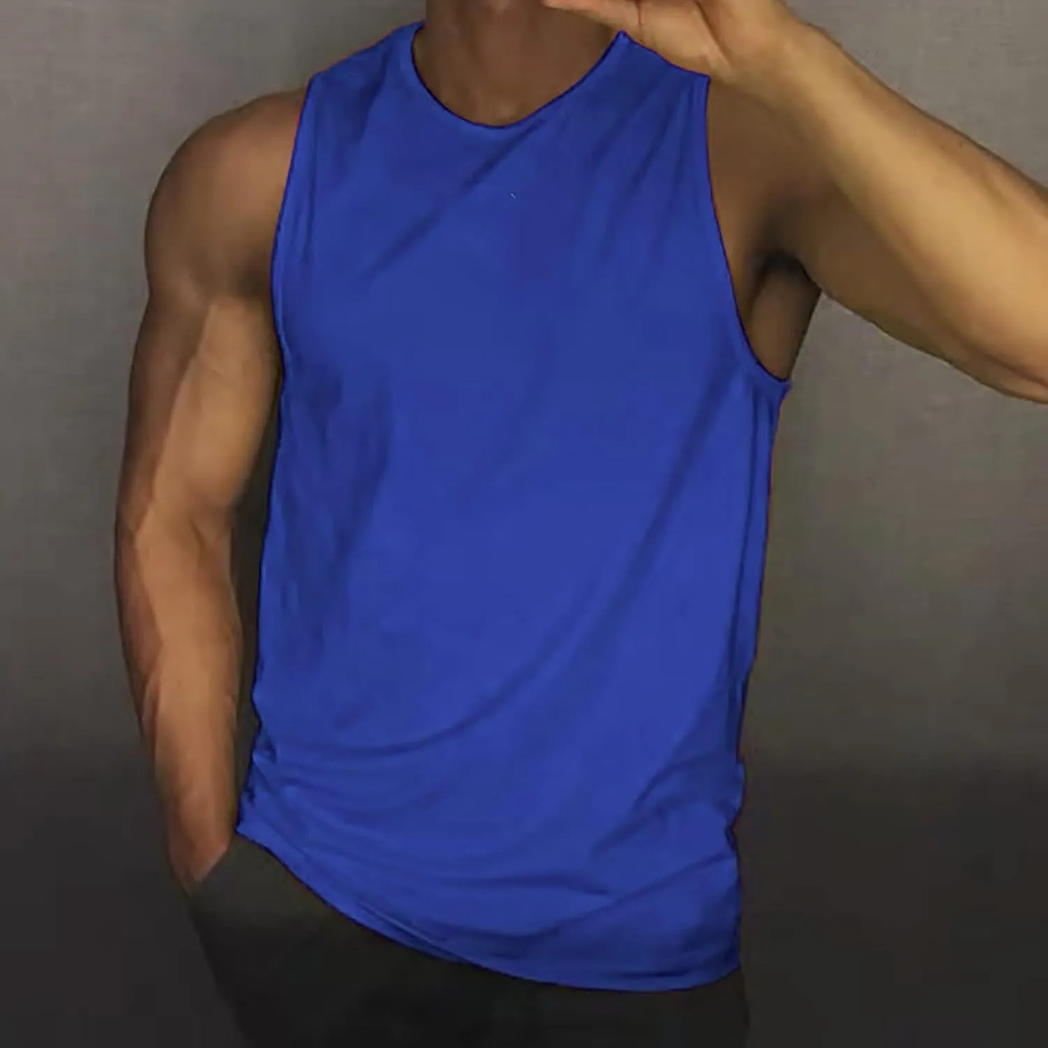 Men's Workout Tank Tops Quick Dry Sleeveless Bodybuilding Muscle Tees Athletic Gym Running Swim Beach Training Shirts