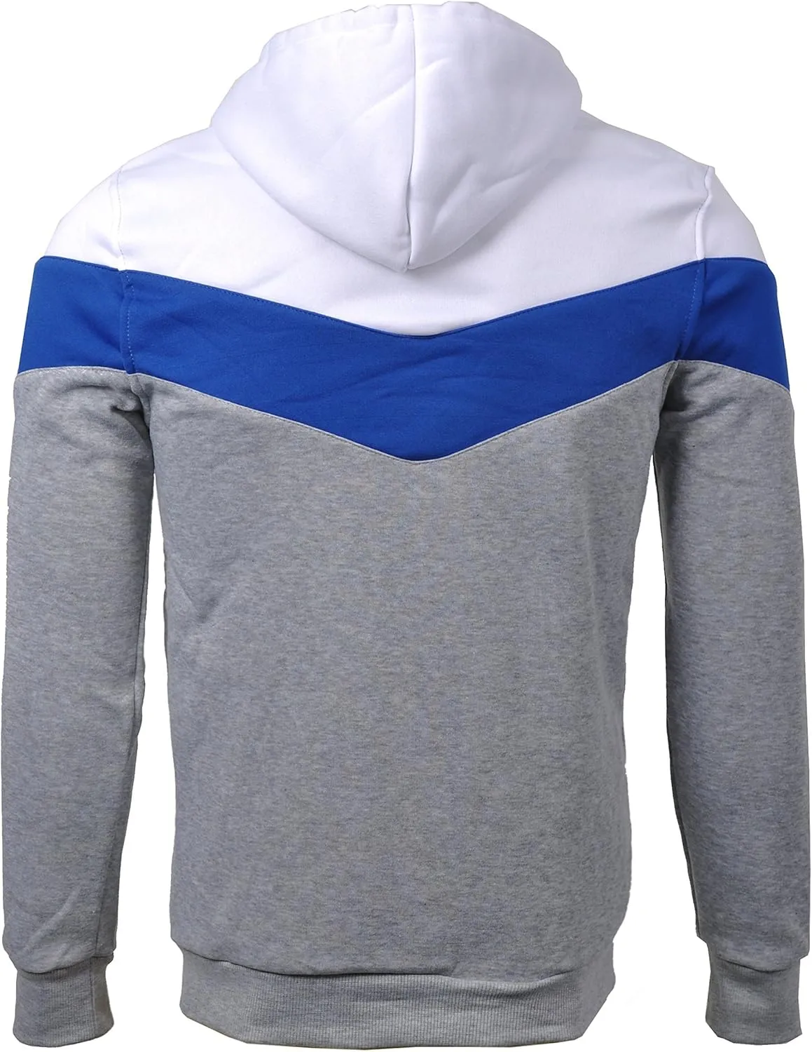 MOONCOLOUR Men's Fashion Novelty Color Block Hoodies Long Sleeve Fleece Hooded Pullover Sweatshirts with Pockets