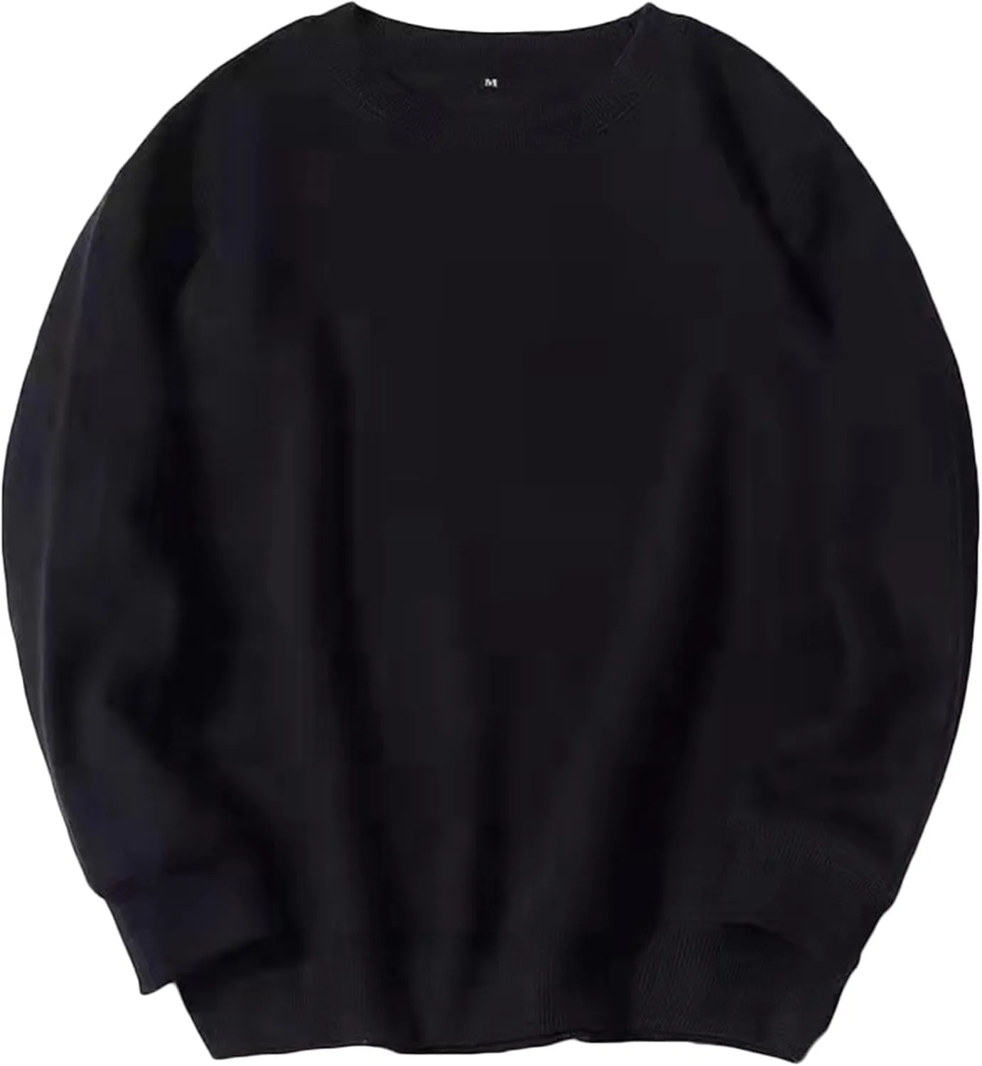 Muscularfit Crewneck Sweatshirts for Men Loose Fit Long Sleeve Solid Causal Pullover Shirts Lightweight Gym Athletic Shirt