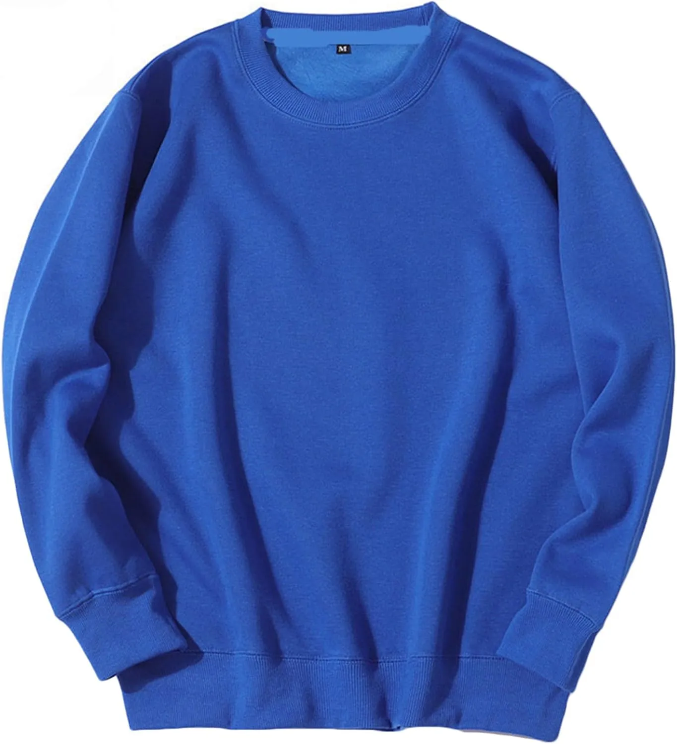 Muscularfit Crewneck Sweatshirts for Men Loose Fit Long Sleeve Solid Causal Pullover Shirts Lightweight Gym Athletic Shirt
