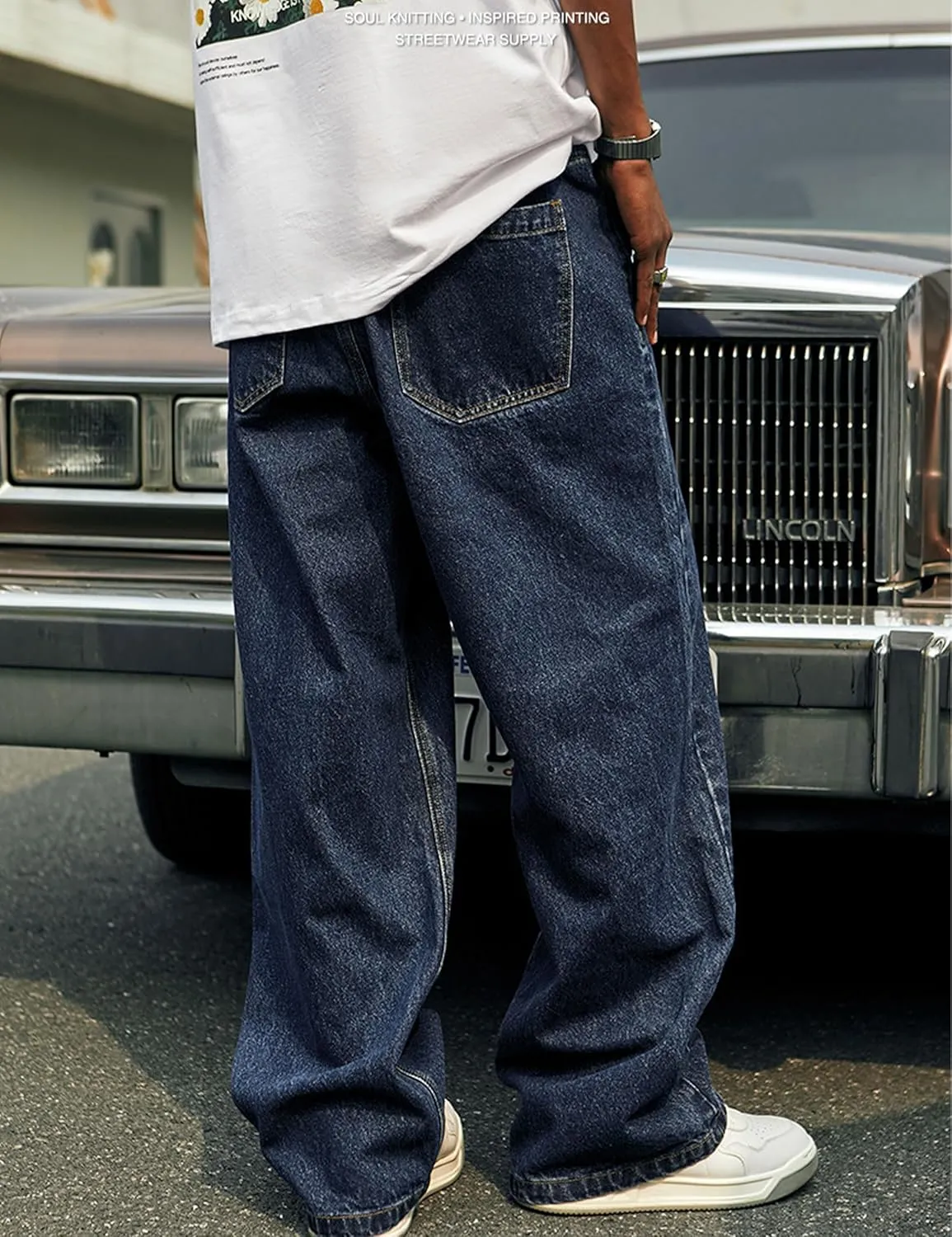 NECHARI Y2k Embroidered Graphic Baggy Jeans Harajuku Punk Gothic Cargo Pants Hip Hop Casual Wide Leg Joggers