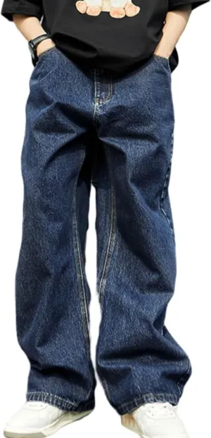 NECHARI Y2k Embroidered Graphic Baggy Jeans Harajuku Punk Gothic Cargo Pants Hip Hop Casual Wide Leg Joggers