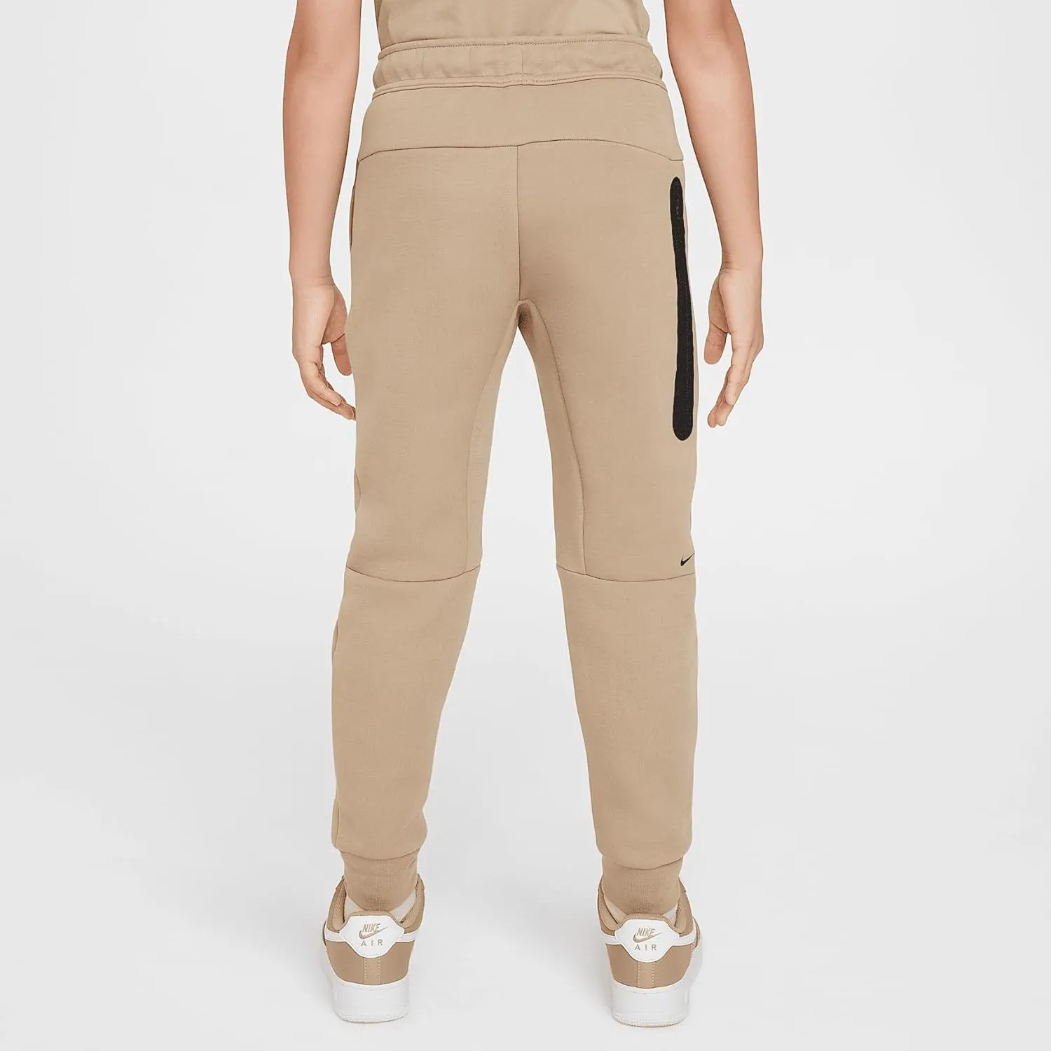 Nike Sportswear Tech Fleece Big Kids' Joggers (HV5869-247, Khaki/Black/Black)