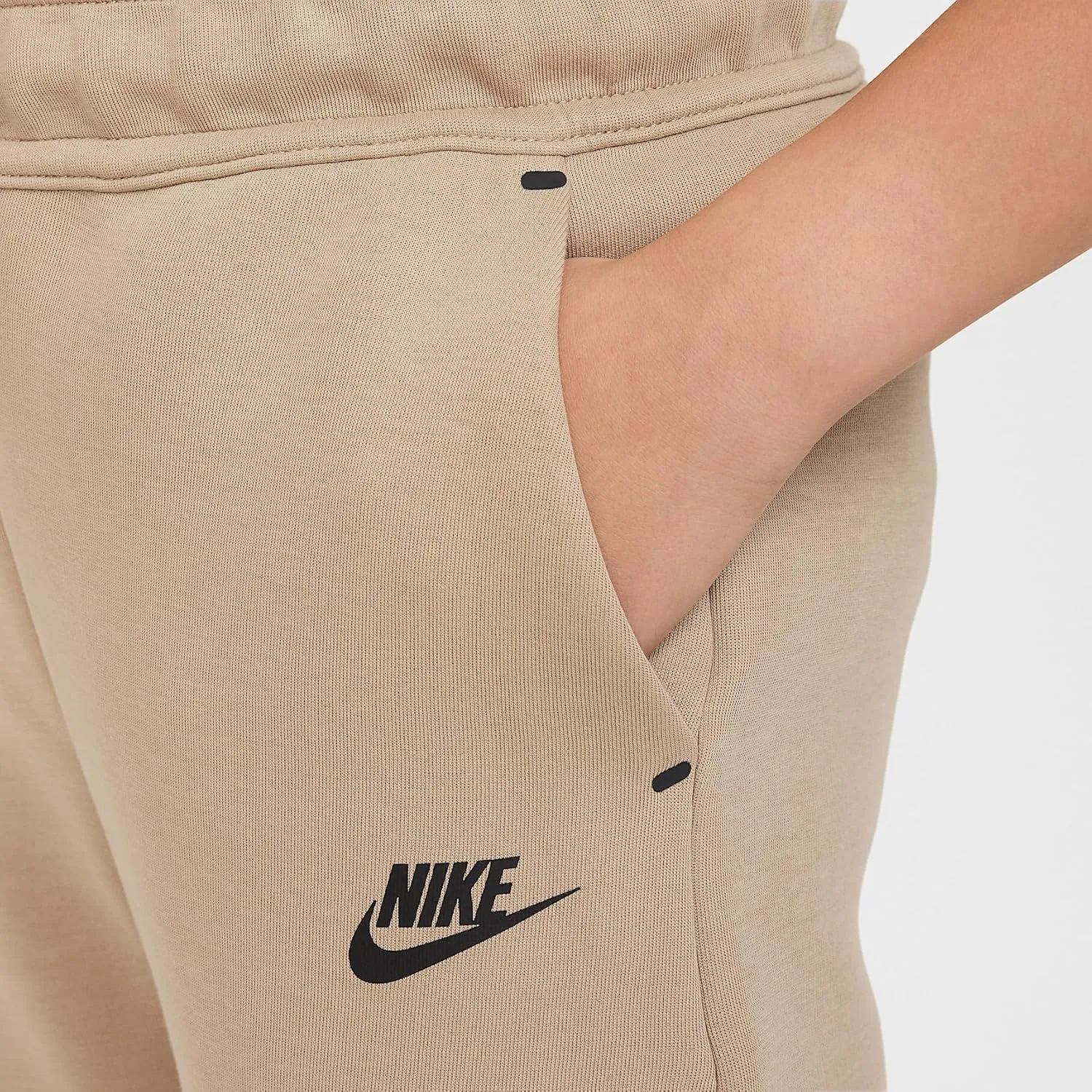 Nike Sportswear Tech Fleece Big Kids' Joggers (HV5869-247, Khaki/Black/Black)