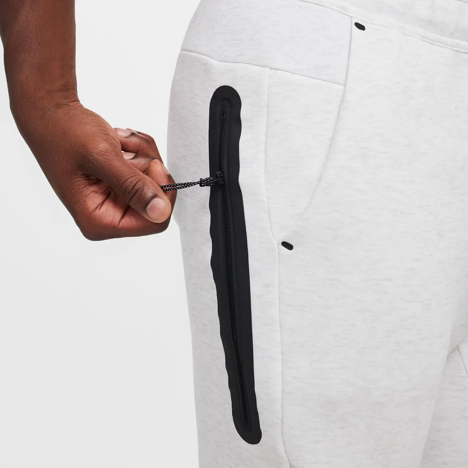 Nike Tech Men's Fleece Joggers (HV0959-051, Birch Heather/Black)