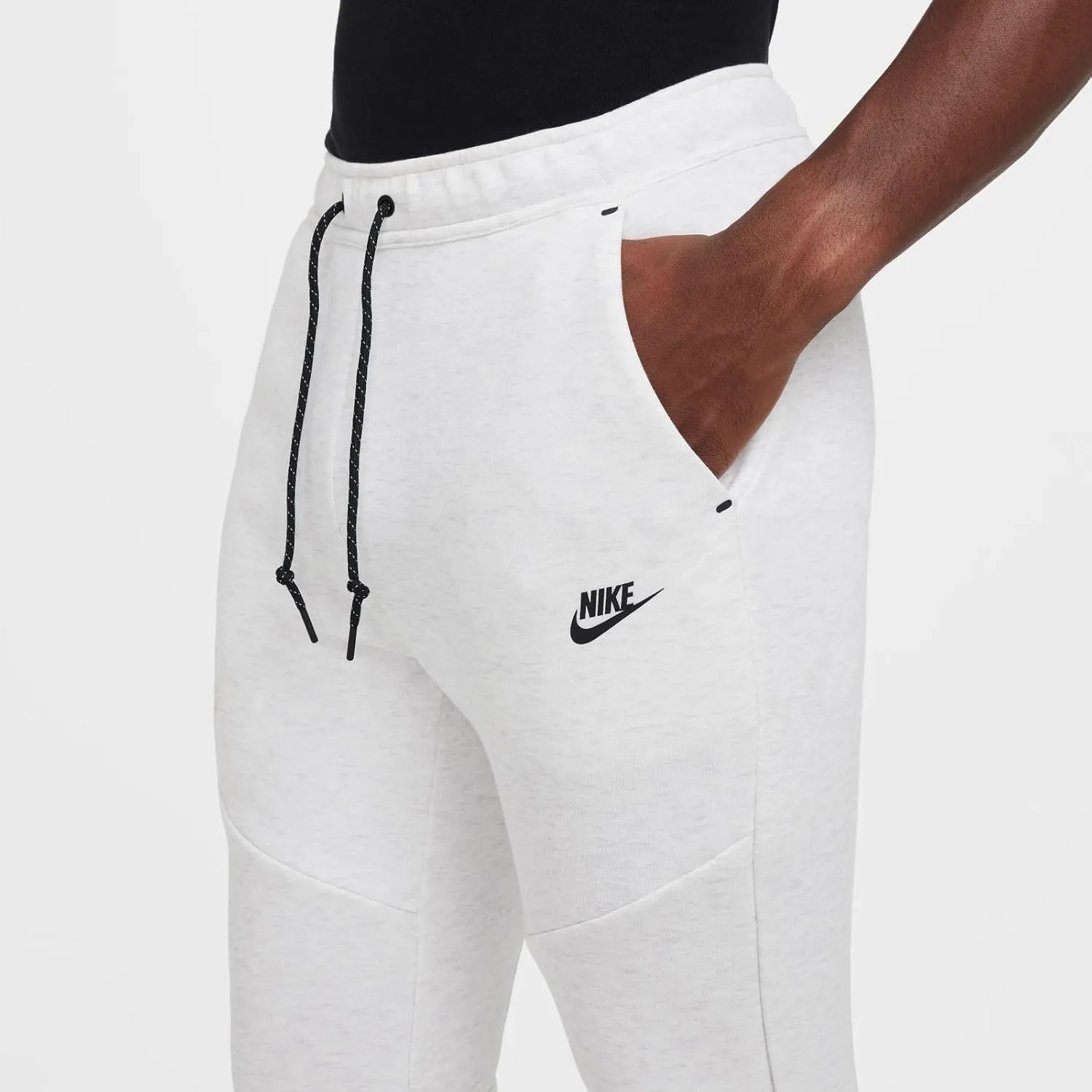 Nike Tech Men's Fleece Joggers (HV0959-051, Birch Heather/Black)