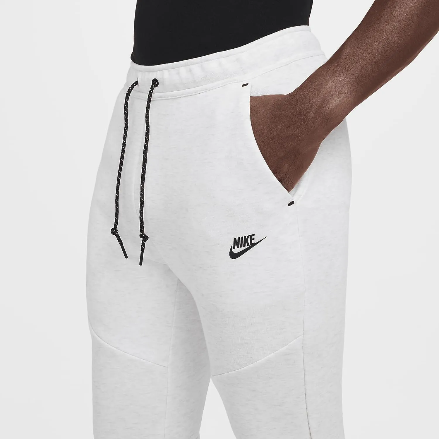 Nike Tech Men's Fleece Joggers (HV0959-051, Birch Heather/Black)