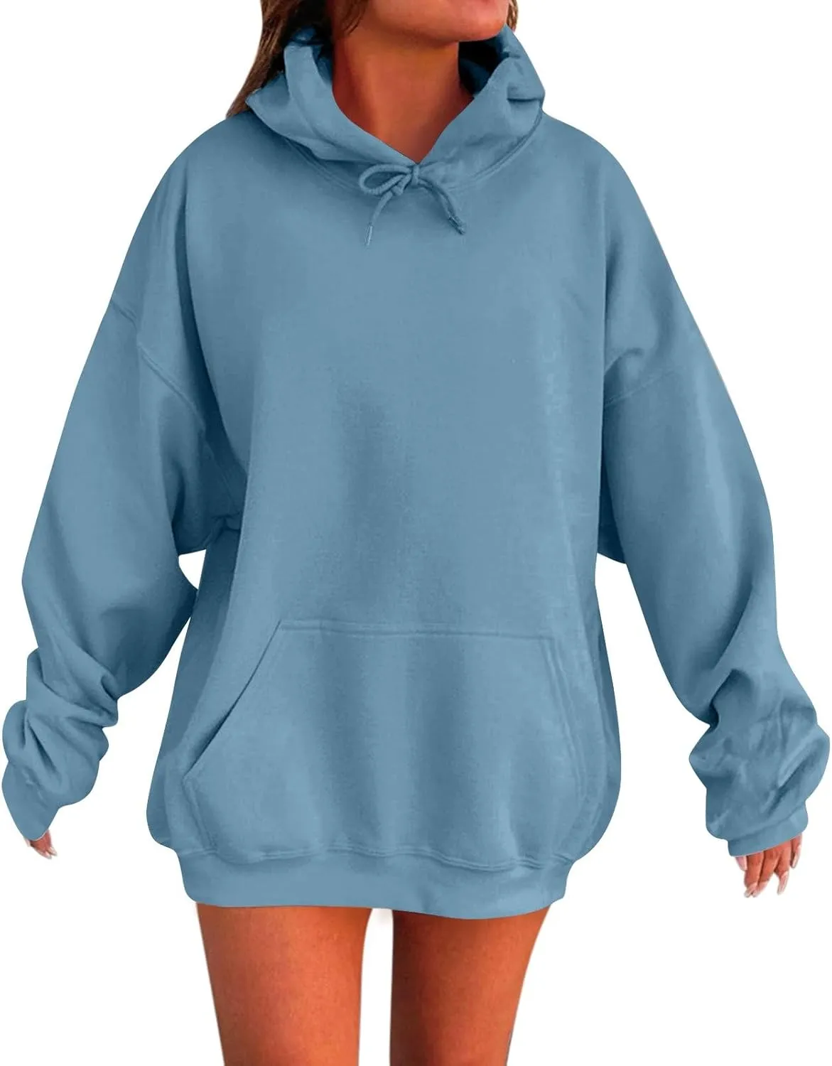 Oversized Hoodies for Women Casual Fleece Sweatshirts Trendy Drawstring Pullover Sweaters Cute Hoodie with Pocket