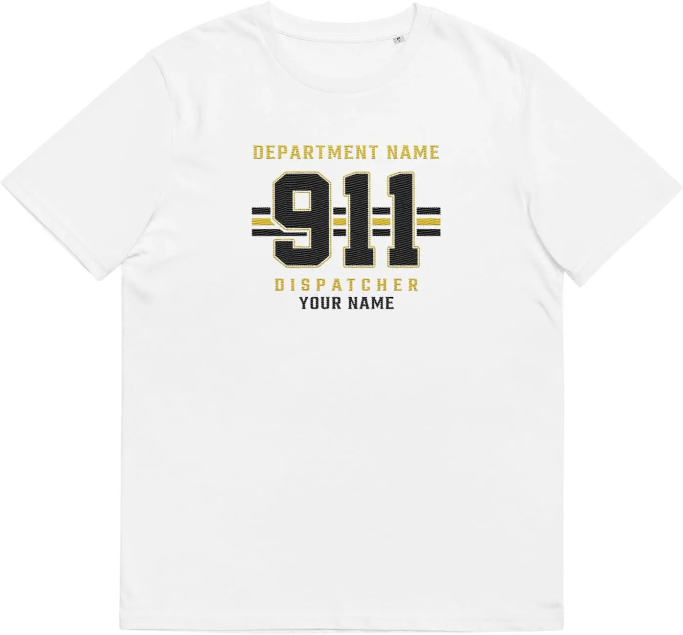 Personalized 911 Dispatcher Apparel, Thin Gold Line Embroidered Sweatshirt, Emergency 911 Hoodie Gift Dispatch Nurse Shirt