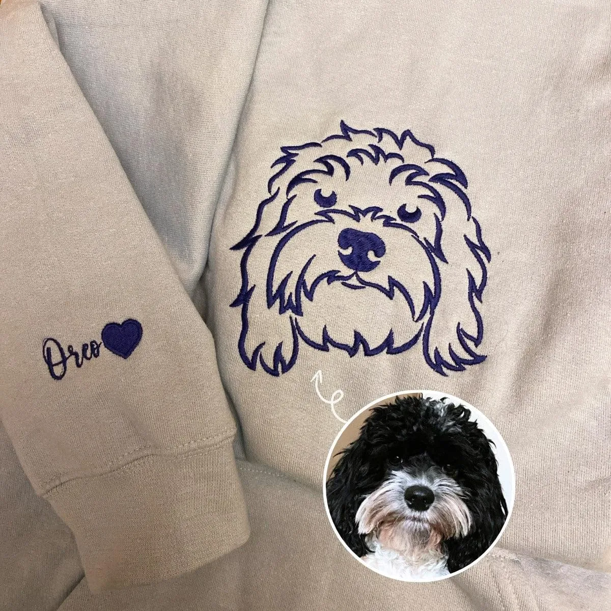 Personalized Dog Mom Embroidered Sweatshirts, Custom Dog Mom Embroidered Shirt, Dog Mom Gift