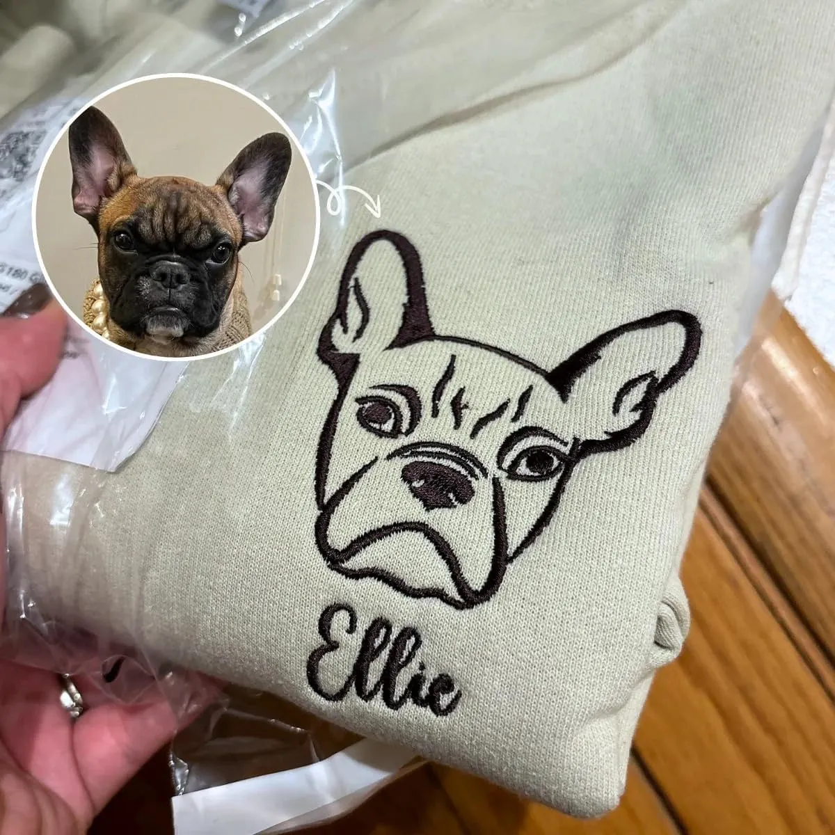 Personalized Dog Mom Embroidered Sweatshirts, Custom Dog Mom Embroidered Shirt, Dog Mom Gift