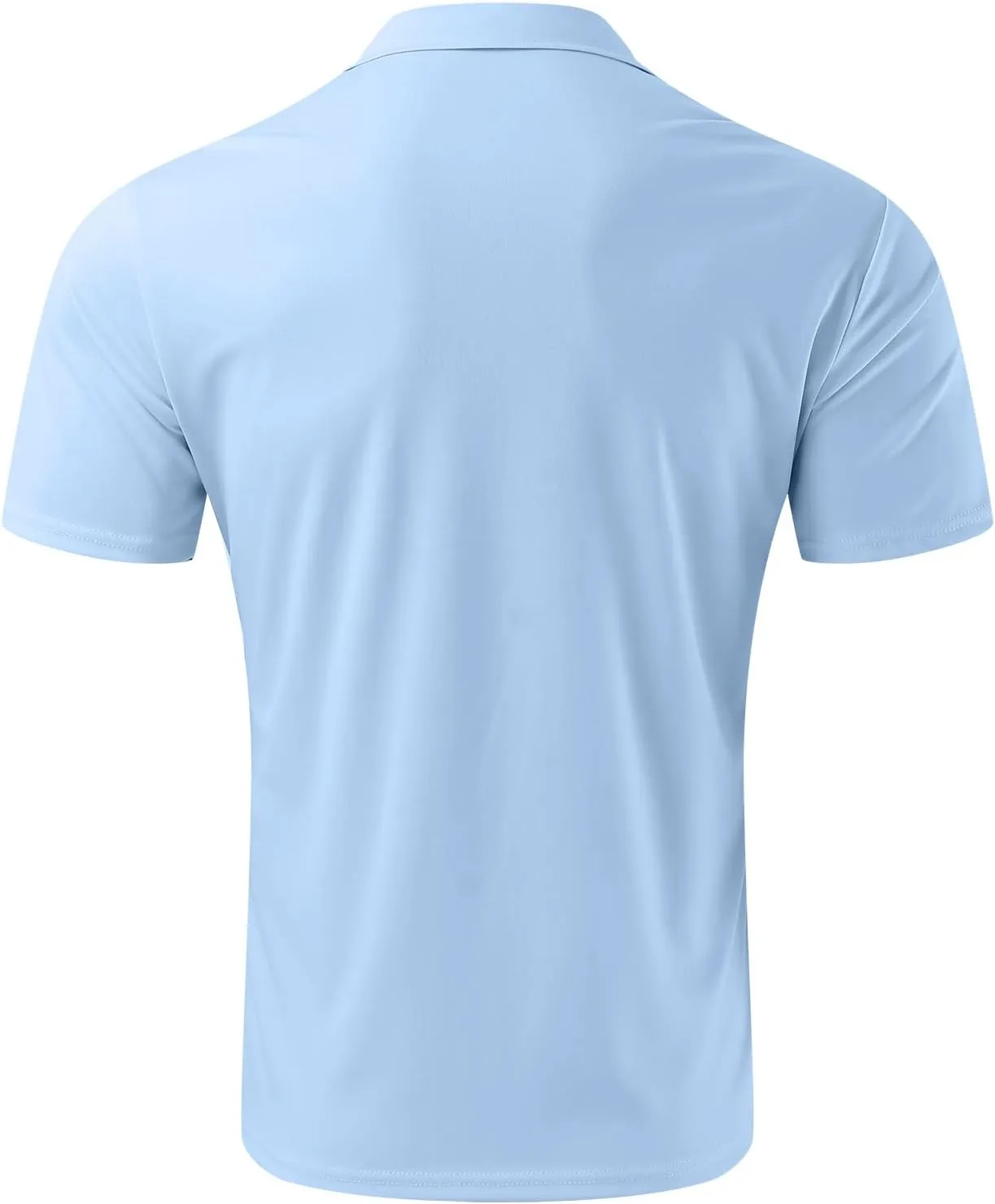 Polo Tshirts for Men Short Sleeve Lapel Collared Cable Knitted Shirts Casual Quarter Zipper Slim Fit Tees Golf Shirts