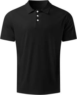 Polo Tshirts for Men Short Sleeve Lapel Collared Cable Knitted Shirts Casual Quarter Zipper Slim Fit Tees Golf Shirts