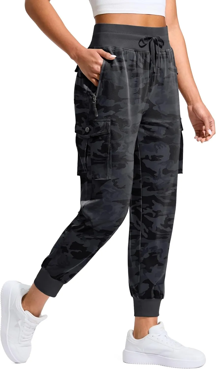 SANTINY Women's Cargo Pants with 6 Pockets Lightweight Quick Dry Travel Hiking Pants Casual Summer Joggers