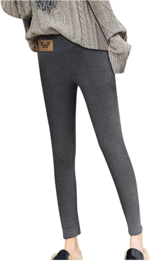 sdbrld Fleece Lined Leggings Women Soft Thermal Pants High Waist Tummy Control Stretchy Warm Thick Sherpa Winter Tights Pants