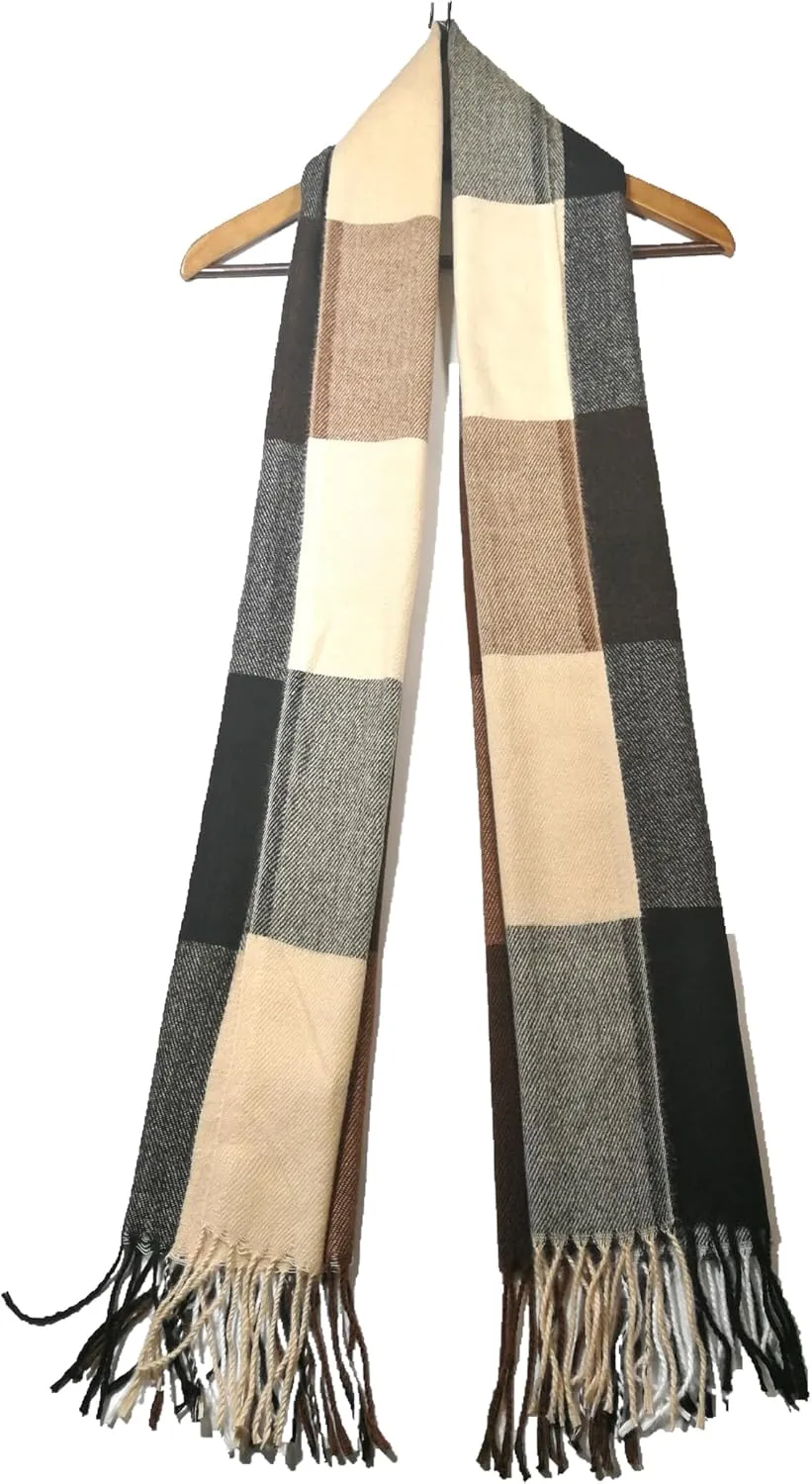 Shanlin Large Size Unisex Imitation Cashmere Winter Scarves for Men and Women