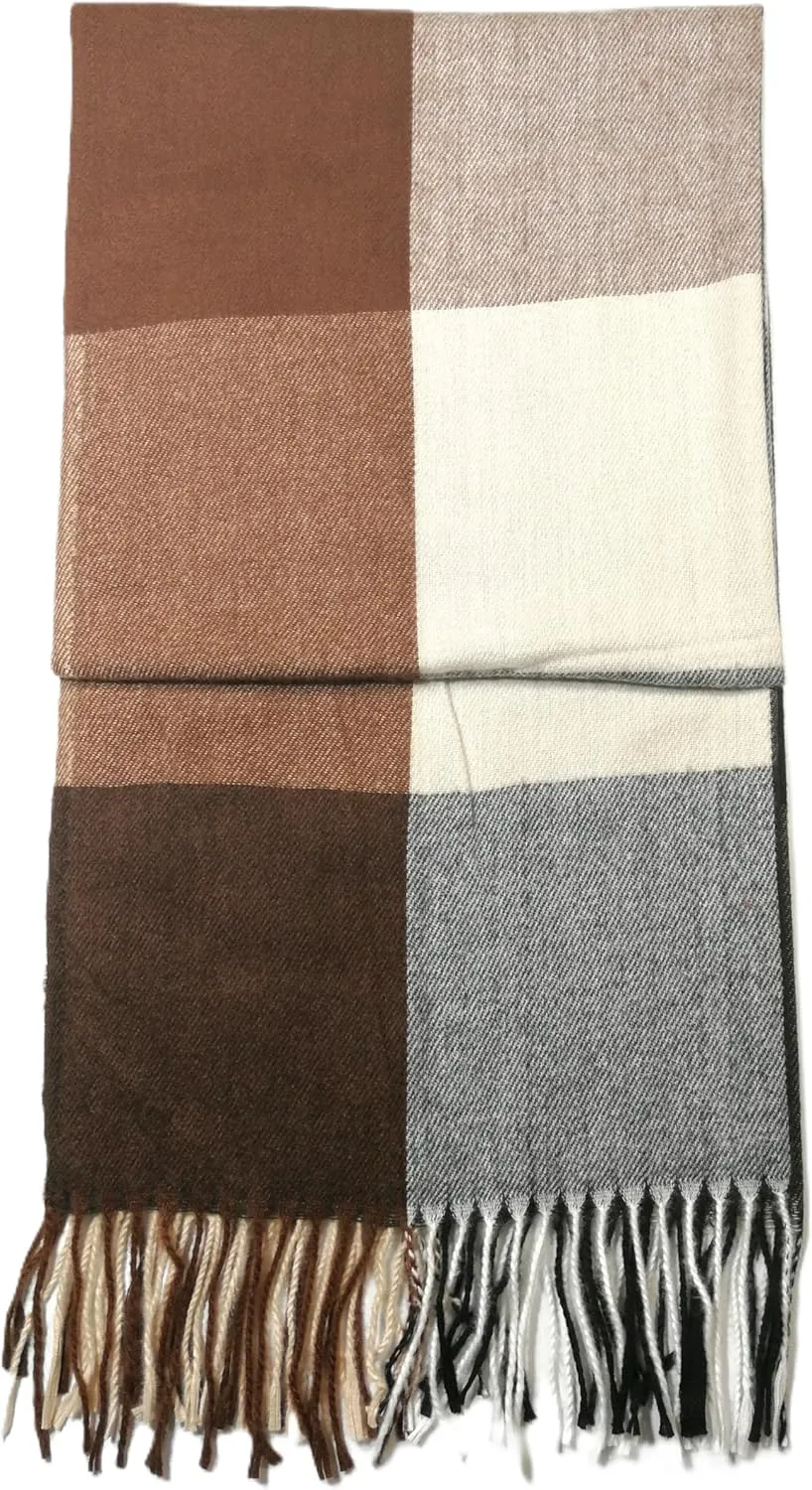 Shanlin Large Size Unisex Imitation Cashmere Winter Scarves for Men and Women
